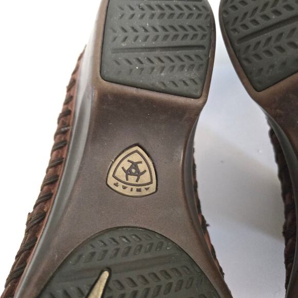 Ariat Brown Leather Slip-On Sandal Clogs – Open Toe – Size 7 - Picture 9 of 13